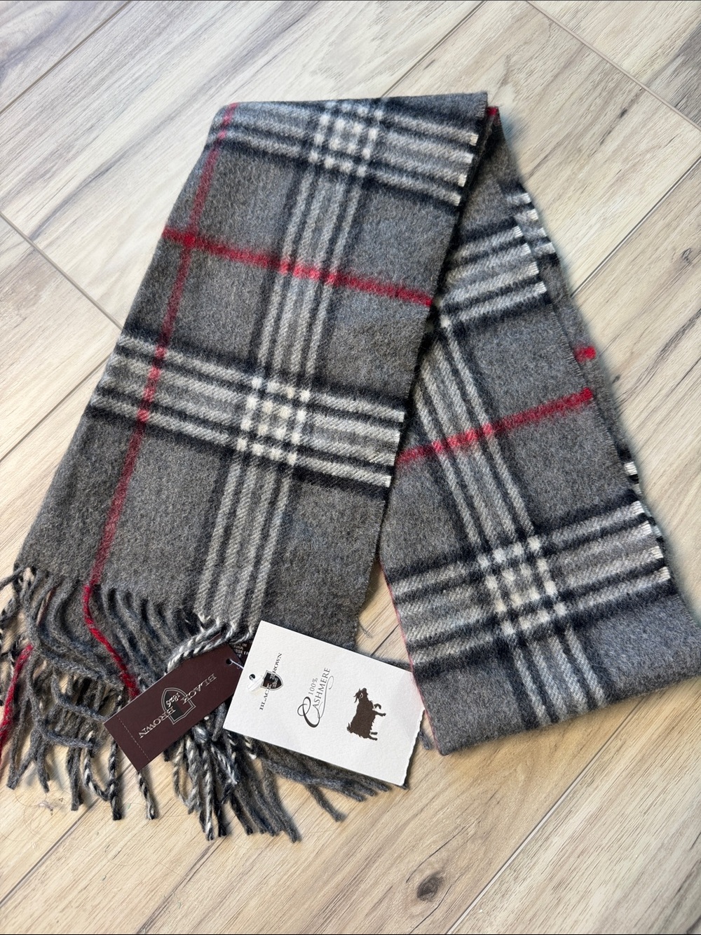 Cashmere plaid scarf